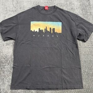 Visual by‎ Van Styles Men's Black City Graphic T-Shirt Short Sleeve Size XL